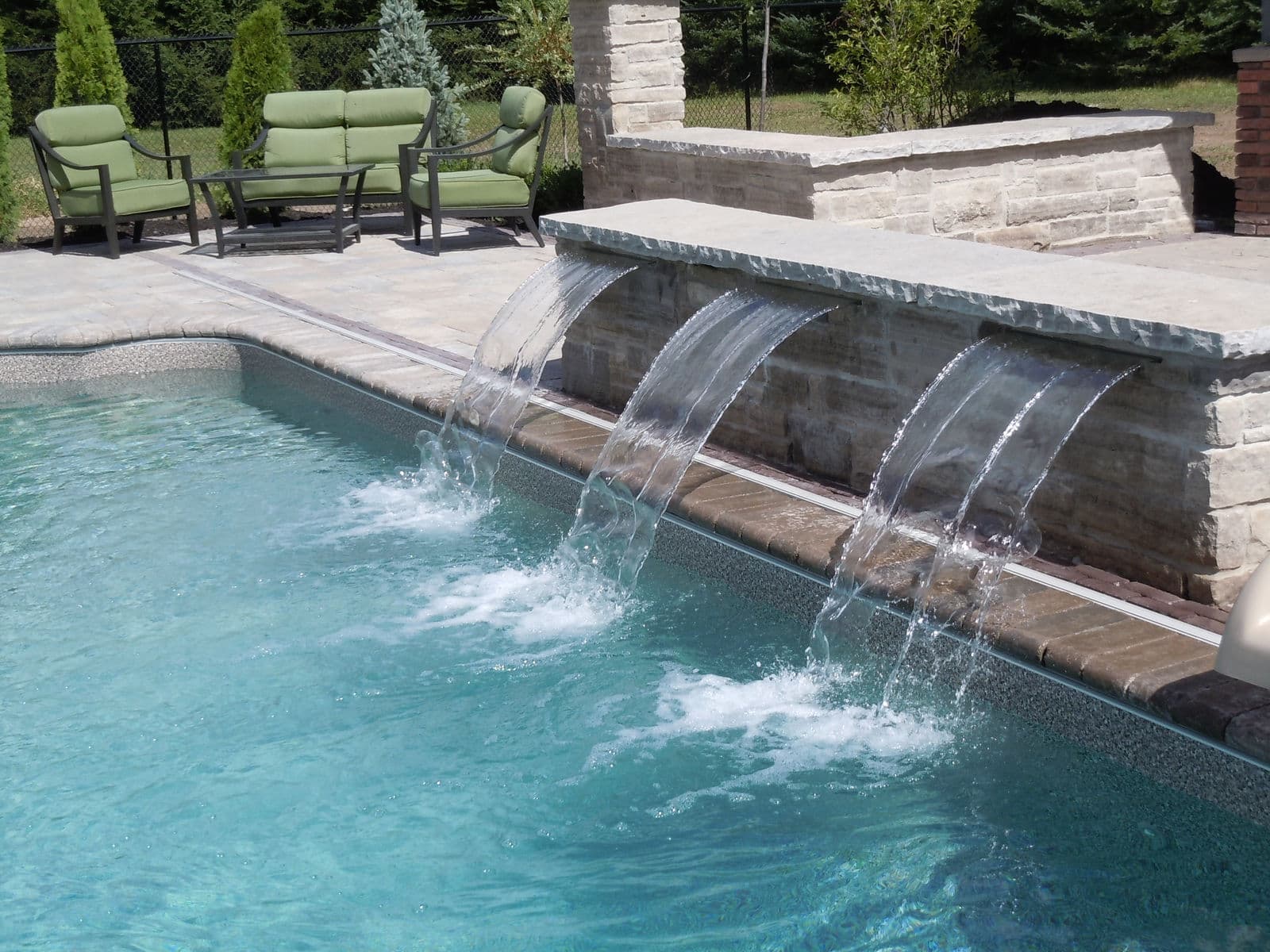 Pool Side Waterfall